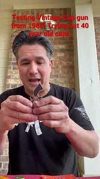 Vintage Cap Gun.Testing 40 year old vintage cap gun from 1980. Cap pistol.Toys from your childhood.