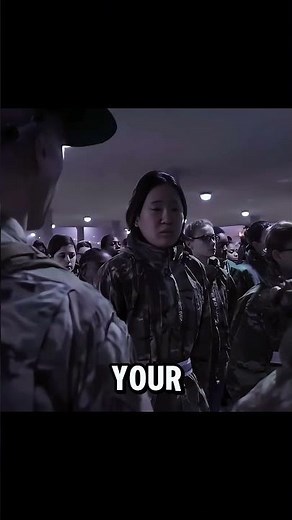 Air Force Drill Instructor Corrects a Recruit