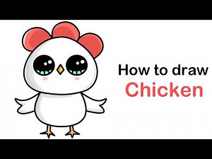 how to draw a cute chicken easy step by step