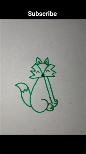 very easy drawing with Fox 🦊#art #drawing #shorts #vairal #trending #shortsfeed #diy #fox #easy