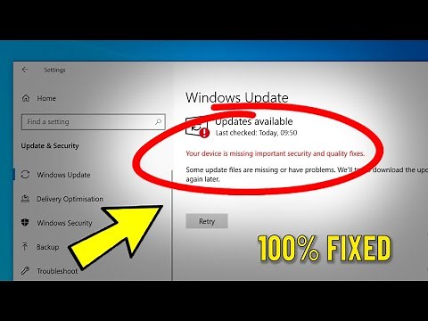 Your Device Is Missing Important Security and Quality Fixes - How To Fix Updates Failed Windows 10 ✅
