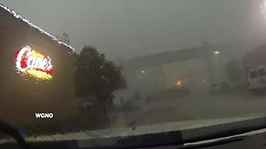 The camera was rolling when CNN affiliate WGNO caught winds knocking some train cars off the elevated tracks in Jefferson Parrish, LA., near the Huey P. Long Bridge. Fortunately no injuries were reported. | FOX10 News