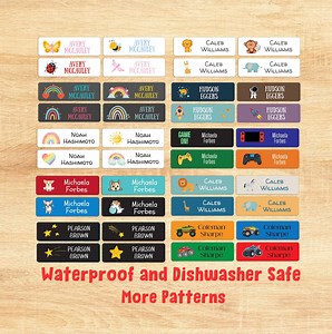 Custom Waterproof Daycare Labels- Dishwasher Safe - Preschool Labels -name Stickers - School Supply Labels - Name Labels for School Supplies - Etsy