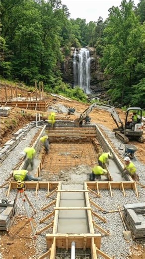 From Empty Land to Dream Garden Paradise 🌿 Stunning Pool & Waterfall Build #shorts