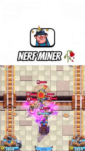 😭WHO THINKS MINER NEEDS NERF!! #clashroyale #supercell #clash #miner #nerfminer