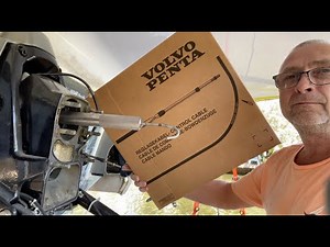 Shift cable replacement on boat engine V-8 Volvo Penta