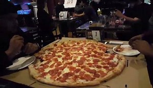 Come try the NY GIANT PIZZA CHALLENGE! 1 PERSON 1 HOUR 1 TOPPING You must finish the entire 32' inch PIZZA before 1 hour. (NO EXCEPTIONS) You can drink anything but at your expense. No rest room breaks! 2 PERSONS 30 MINUTES 1 TOPPING You must finish the entire 32' inch PIZZA before 30 minutes. (NO EXCEPTIONS) You can drink anything but at your expense. No rest room breaks! ARE YOU WORTHY? $100 CASH PIZZA PAID BUY US FREE T-SHIRT PICTURE ON THE WALL OF FAME ONLY AT GUS'S NEW YORK PIZZA & BAR LOCA