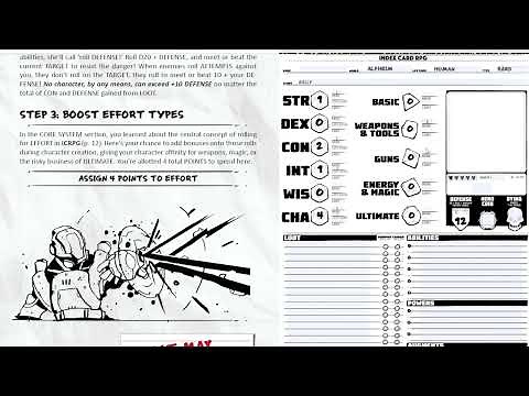 INDEX CARD RPG | How to build a Character