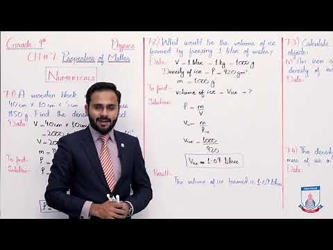 Class 9 - Physics - Chapter 7 - Lecture 14 - Numericals 7.1 to 7.5 - Allied Schools