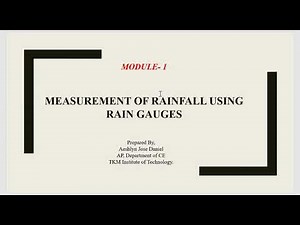 Measurement of rainfall using raingauge-1