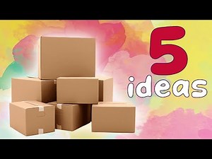 HOW TO DECORATE CARDBOARD BOXES. 5 DIY CRAFT IDEAS