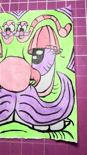 Funny Monster Face with Mustache | Easy Cartoon Drawing