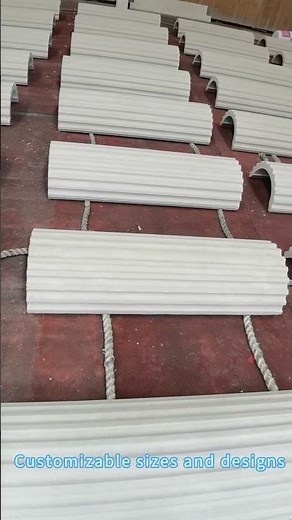 Interior Porch Beige Marble Roman Round Columns & Pillars I First Stone