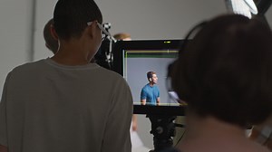 Actors With Scripts In Rehearsal Shooting Movie Or Video In Studio With Film Crew And Female Director Watching Monitor In Background | Free Stock Video Footage