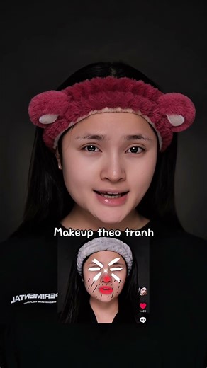 Biến hình makeup theo tranh siêu ngầu ! #liemakeup