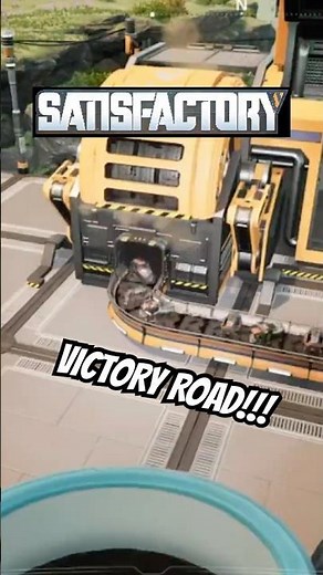 I Named this Conveyor Belt Bus Line Victory Road in Satisfactory 1.1! #satisfactory #shorts