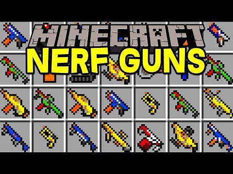 Minecraft NERF GUNS MOD! | 20+ NEW NERF GUNS, NERF MINI-GUNS, SNIPERS, & MORE! | Modded Mini-Game