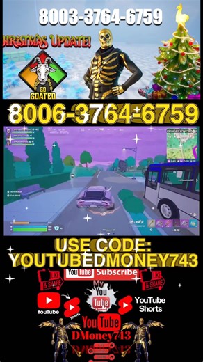 Fortnite Go Goated Christmas Update Island Code: 8006-3764-6759 Use Code: YouTubeDMoney743 #fortnite