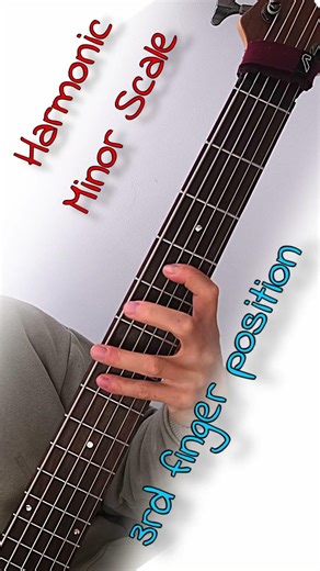 A Harmonic Minor Scale (3 different positions) #musictheory #scales #bassguitar