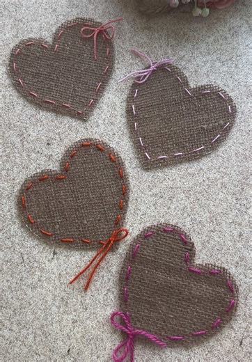 DIY Heart Coasters from Jute Bag: A Creative Craft