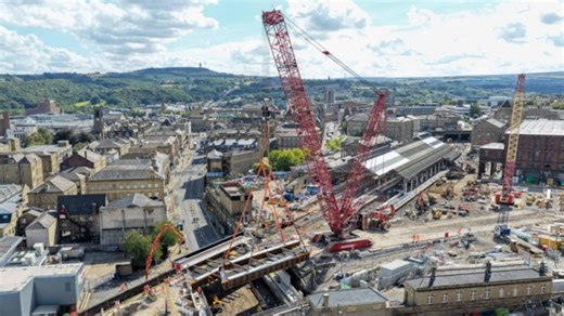 First passenger train pulls into Huddersfield station following 30 days of major upgrades