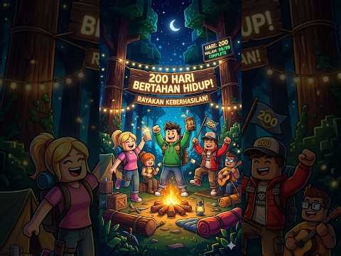 Mari Saya Bantu Bertahan Hidup Selama 200 Hari Menggunakan Script!!! [99 malam di hutan]