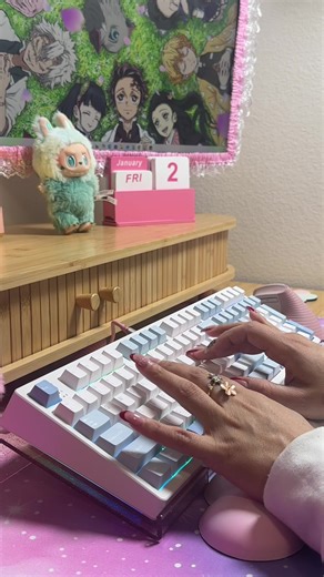 Happy Friday 🤍 @Epomaker Keyboard #satisfyingvideo #KeyboardASMR #ASMR #typingasmr #TikTokCreatorSearchInsightsIncentive keyboard asmr | typing asmr | aesthetic keyboard | kawaii keyboard | mechanical keyboard | keyboard sounds | satisfying typing | asmr typing video | pastel keyboard | cute keycaps | cozy desk setup | aesthetic setup | tuesday asmr | typing sounds | custom keyboard | keyboard enthusiasts | kawaii desk setup | cute keyboard aesthetic | mechanical keyboard | cozy vibes | asmr