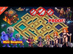 Best Th10 War Base 2017 Vs Anti Everything Anti Bowler Anti Valkyrie Anti 1 Star With Replays PROOF!