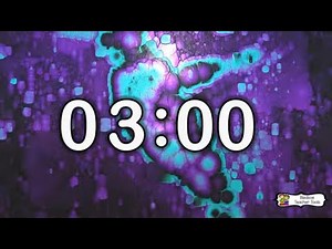3 Minute Timer ⏱️ | No Background Music | Calm Aqua & Purple Visual Countdown