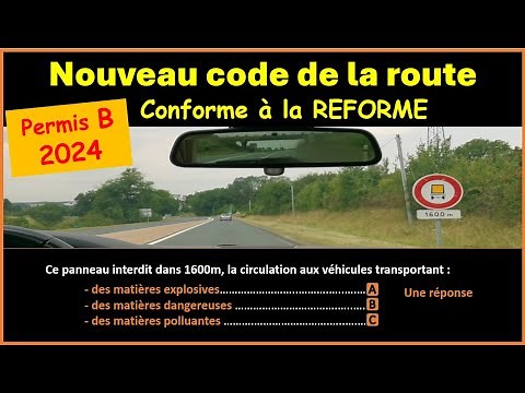 TEST Nouveau examen code de la route 2024 conforme à la nouvelle réforme GRATUIT n°60