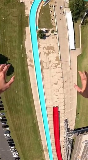 POV: Insane Air Time on This Massive Water Slide! 🌊😱🎢 #waterslide #extreme #pov #waterpark