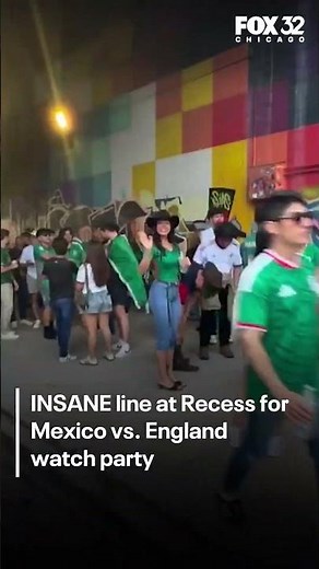 INSANE line at Recess for Mexico vs. England watch party