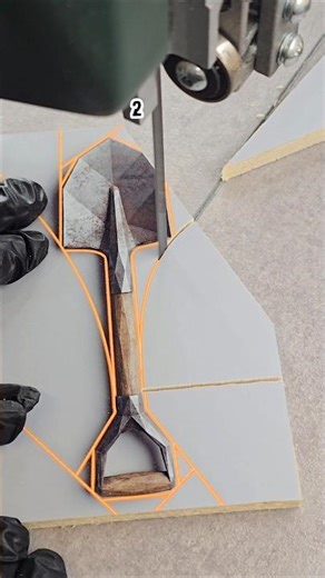 21 Cuts to make a Shovel - Satisfying 🤤 #Shorts