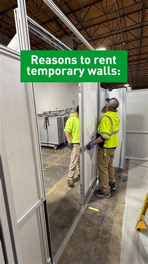 Construction going on in your facility? Our temporary walls take the headache out of jobsite containment. We provide quick, full-service installation so you can have reduced noise and debris in no time. Get in touch with our team: http://spr.ly/6181hqb1B 📸: LinkedIn users Morgan M., Anthony C., Edward D. | Sunbelt Rentals