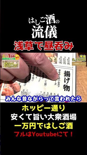 【浅草昼飲み】ホッピー通りでホッピー三昧！【酒テロ】 #はしご酒 #居酒屋 #japanesefood