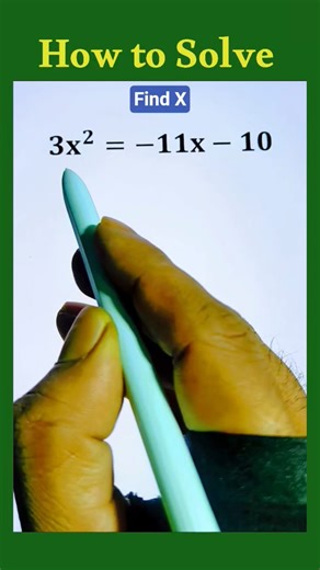 Solving Quadratic Equation By Using Factorization Method | Algebra Math #maths #algebra