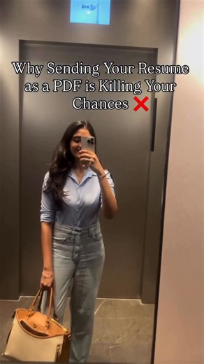 ananya on Instagram: "Everyone says: “Send your resume as a PDF — it looks clean.” That’s the worst advice for MNC jobs. Here’s why 👇 ❌ ATS (Applicant Tracking Systems) can’t always read PDFs properly. ❌ Your formatting, keywords, and even skills often get lost in parsing. ❌ Recruiters don’t even see your resume the way you designed it — sometimes they just see broken text. What works instead? ✔ Sending resumes in Word format (.docx) for portals so ATS picks up your keywords. ✔ Keeping a PDF ve
