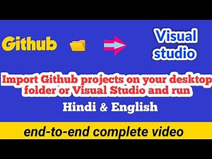 How to pull or import project from github to visual studio code || import github project in vs