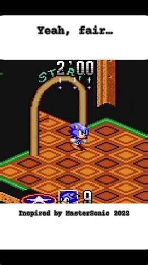 Fair… yeah… as Sonic gets burned AND impaled at the same time.
