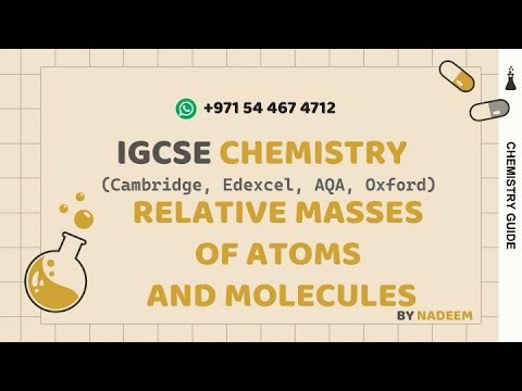 RELATIVE MASSES OF ATOMS AND MOLECULES l CHEMISTRY l IGCSE l Science And Math