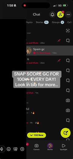 SNAPSCORE groupchat to increase your snap score over 100k Snapchat groupchat #realatable #viral #snapchat #groupchat #snapchatfilter