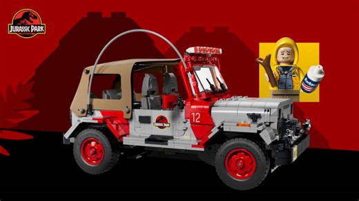 LEGO Jurassic Park Jeep Wrangler's new parts and recolours