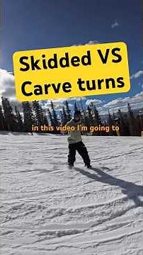 Skidded VS Carve turns #snowboarding