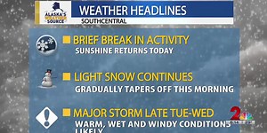 Major winter storm takes aim on Alaska with rain, snow, high winds