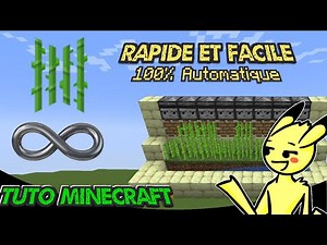 Ferme 100% auto CANNE A SUCRE 1.18+ / 1.17 / 1.16 JAVA / BEDROCK / MPCE - TUTO MINECRAFT