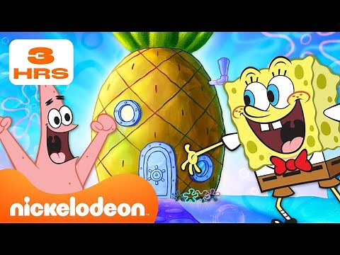 SpongeBob | Ponad 3 GODZINY w domach w Bikini Dolnym! 🍍| Nickelodeon Polska