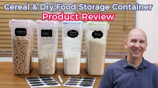Cereal and dry food storage container set by Palm Tree Chef | Product review episode 15