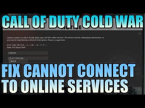 Call Of Duty Cold War FIX Cannot Connect To Online Services On PC Tutorial