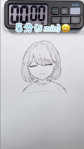 アンダーテールのフリスクを5秒、10秒、1分、5分で描いてみた Drawing Frisk in 5sec,10sec,1mins,5mins #undertale #frisk #shorts