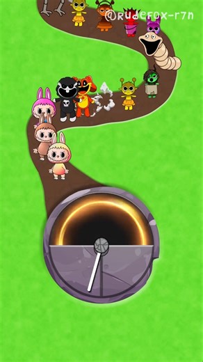 The Mysterious Spinning Barrier Stops Sprunki, Hungry Worm & The Deer #shorts